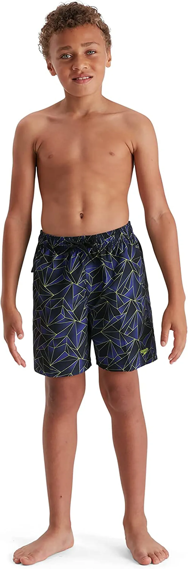 Speedo Boys Printed Leisure 15 inch Watershort Black/Blue-1